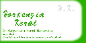 hortenzia kerpl business card